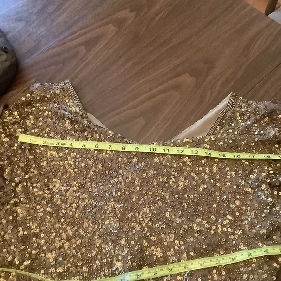 Adrianna Papell Boutique Copper Sequin Silk Top Women’s 2X Plus Size - Picture 8 of 11